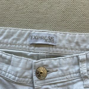 Express Cropped Skinny White Jeans Size 10